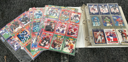 FULL BINDER OF NFL FOOTBALL PLAYER COLLECTIBLE CARDS; PLEASE INSPECT