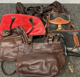COACH BAG, ALL WEATHER LEATHER BAGS, PROTEGE DUFFLE BAG AND MORE; PLEASE INSPECT