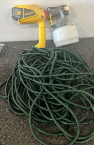 WAGNER ELECTRIC SPRAY GUN WITH GREEN EXTENSION CORD; PLEASE INSPECT