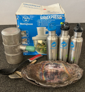 SALADXPRESS WESTINGHOUSE, SIFTER, (3) WATER BOTTLES, UTENSILS AND MORE; PLEASE INSPECT