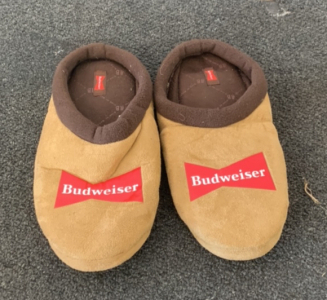 BUDWEISER SLIPPERS; PLEASE INSPECT