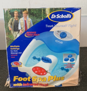 DR SCHOLL’S FOOT SPA PLUS WITH INFRARED HEAT; PLEASE INSPECT