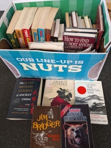 GUN BOOKS, WAR BOOKS AND MORE; PLEASE INSPECT