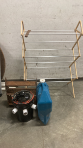 BUCKET AC DRYER RACK SMALL SHELF AND MORE; PLEASE INSPECT