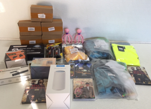 (7) 8-Claw Scalp Massagers (2) Kids Mini Golf Sets (1) PS3 Borderlands 2 Game (1) Hell on Wheels Season 3 (1) Set Of Protaper Bicycle Handlebar Grips and More!!