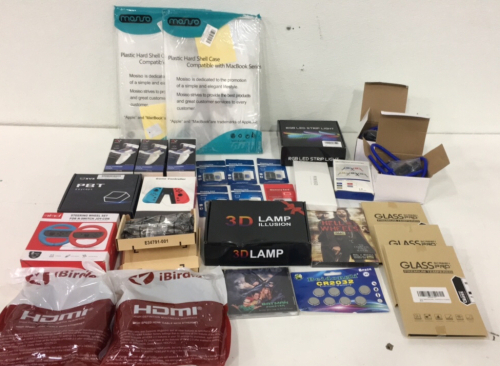 (1) Nintendo Switch Game Controller (1) Nintendo Switch Steering Wheel (1) Set Of XVX PBT Keyboard Caps (6) 512gb Memory Cards (1) RGB LED 65’ Light Strip (1) 3D Illusion Lamp and much More!!