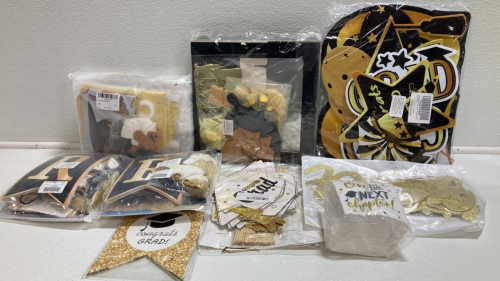 Black and Gold Graduation Party Supplies