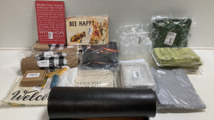 Assorted Pillow Covers, Wu Tang Clan Door Mat, Artificial Vines, Easter Table Runners, Assorted Wall Art and more!