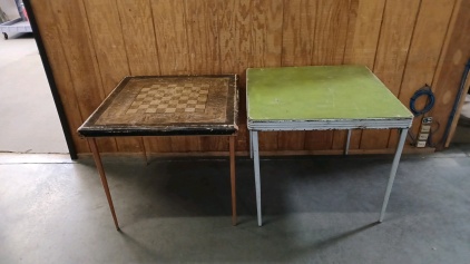 (2) Vintage Folding Card Tables