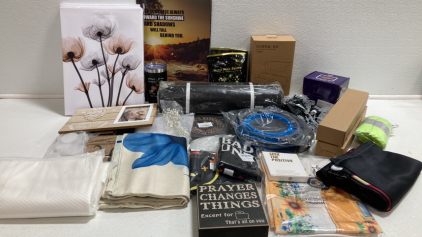 Assorted Wall Art, Paper Towel Holders, Silicone Strainers, LED Strip Lights, Wu Tang Clan Door Mat, Pillow Covers, Delicates Laundry Bags, and more!