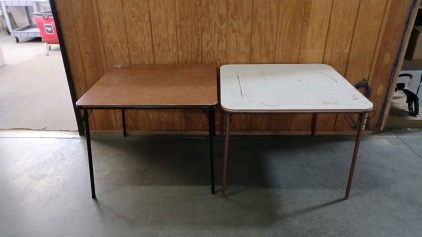 (2) Vintage Folding Card Tables