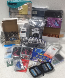 (3) Hard Shell MacBook Case (1) Purple Kindle Case (3) Samsung Galaxy Case (3) 6PC PCIE Riser (15) USB C Female tonISB Male Adapter (3) 8PK Lithium Battery (1) 8 Rechargeable AA Batteries in Case (7) Bitcoin Miner Accessory/Part &hellip; and more