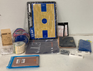 (1) Leap Basketball Court Coach Board, (1) Let&rsquo;s Go Brandon Flag, (1) Don&rsquo;t Touch Me Airpod Case, (1) Rose Gold Kindel Fire 7, (2) Pop Finger 3D Design Nail Design And More