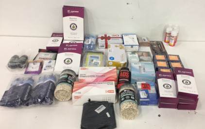 (70) GWorm Beeswax Candling Cones (4) Water Filtration Straws (10) Waterproof Phone Cases (6) Rolls Of Pretty Diva Latex Tape (1) Hobfu Non Contact Thermometer (1) 3D Creative Visualization Lamp and More!