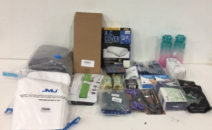 (1) Large Heavy Weighted Blanket (2) Large Packages Of Medical Smocks (1) Acupuncture Cervical Stretcher (1) Outdoor Air Conditioner Civer (1) 75&rsquo; String Of LED Lights (2) Neenca Padded Knee Braces and More!