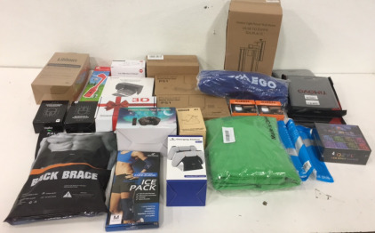 (2) Fuzion Digital Postal Scales (2) Bluetooth Wireless Mouses (1) 3D Creative Visualization Lamp (1) Nintendo switch Golf Club Adapter (1) Kibhous Foot Scrubber Massager and More!