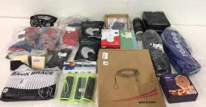 (2) Sets Of Red White Blue LED String Lights, (1) Yomega Low Stretch Exercise Rope (1) Nintendo Switch Case and More!!