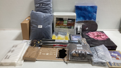 Acoustic Panels, Desk Mat, Assorted Wall Art and Frames, Blue Chair Covers, Flameless Red Candles, Delicates Laundry Bags and more!