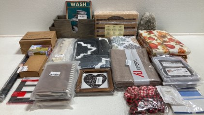 Fall Table Covers, Salt Rock Lamp, Kitchen Wrap Dispenser, Bath Rug, Pillow Covers, Shower Curtains and more!