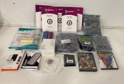 (5) Gworm Beeswax Candling Cones, (2) Roku Tv Remotes With Cases, (1) Iphone X Phone Case, (1) Mosiso Plastic Hard Shell Case And More
