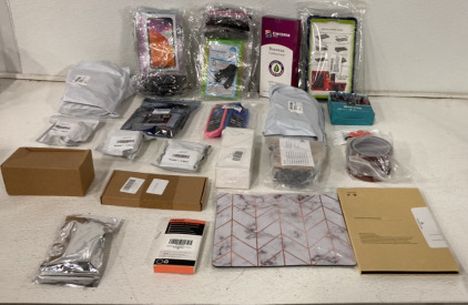 (1) 2 Pack Of Roku Tv Remotes, (2) Packs Of Waterproof Phone Pouches, (1) Nintendo Switch Pro Controller Joy Con Grips, (1) Gworm Beeswax Candling Cones And More