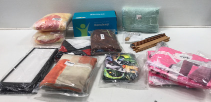 (1) XD6065 Air Filter (2) 71&rdquo; Pizza Blanket (2) Girls Cowgirl Blankets 43x50&rdquo; (2) Pant Hanger Sets (1) Cake Blanket & More!