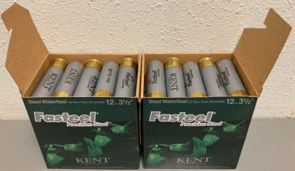 (50) RNDS. KENT FASTEEL 12 GA 3-1/2” AMMO