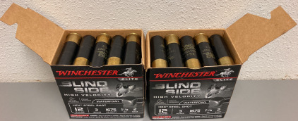 (50) RNDS. WINCHESTER BLIND SIDE HEX STEEL SHOT 12 GA AMMO