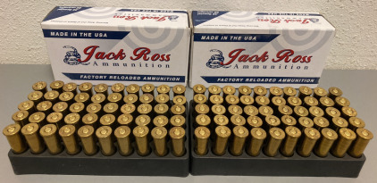 (100) RNDS. JACK ROSS FACTORY RELOADED .38 SPECIAL AMMO