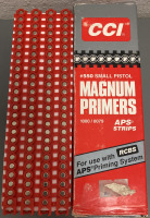 (550) CT. CCI MAGNUM SMALL PISTOL PRIMERS ON APS STRIPS