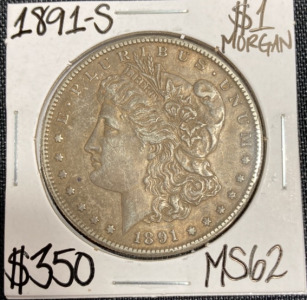 1891-S MS62 Silver Morgan Dollar