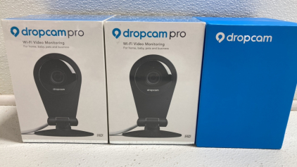 (3) DropCam Pro Wi-Fi Video Monitoring Cameras