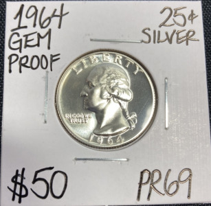 1964 PR69 Gem Proof Silver Quarter