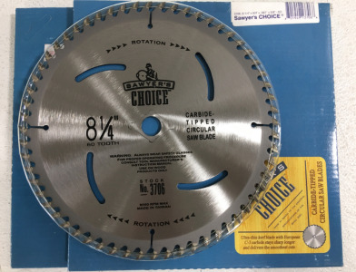 (2) New Sawyer&rsquo;s Choice Carbide-Tipped Circular Saw Blades