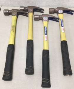 (4) Vaughan Professional &ldquo;999&rdquo; Fiberglass 20-Oz Hammers