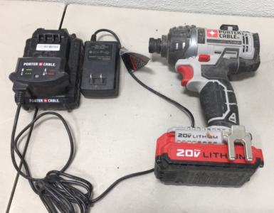 (1) Porter Cable 20V Cordless Lithium Impact Driver With (2) Batteries and Charger