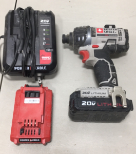 (1) Porter Cable 20V Cordless Lithium Impact Driver With (2) Batteries and Charger