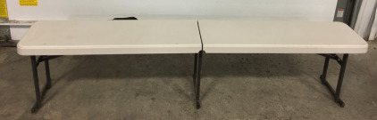 Core Folding Bench, 72”L x 11.5”W x 16.5”H, White