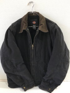 Dickies XL Coat Black With Brown Collar