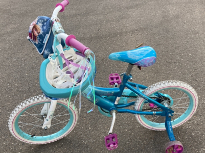 Youth Frozen Bicycle w/ Matching Helmet & Training Wheels