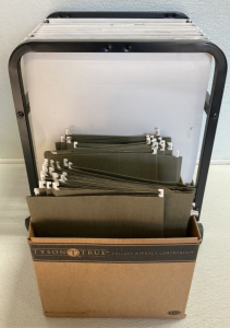 Rolling File Organizer, Box of Green Hanging File Organizers