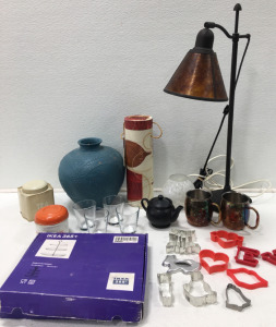 (1) IKEA 365 Serving Platter (1) 27&rdquo; Bronze Lamp (1) 11&rdquo; Clay Pot & More!