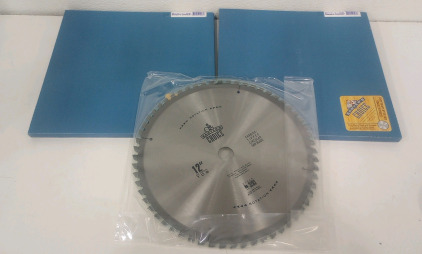 (2) Brand New Sawyers Own 12" x 60-Tooth x .118 x 1" C-3 Carbide Tipped Circular Saw Blades