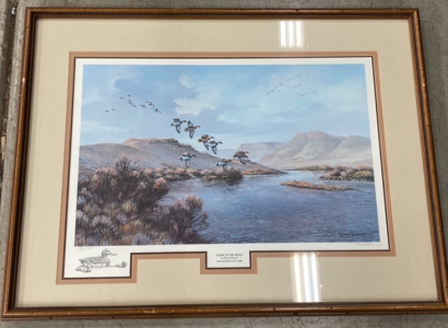 Framed Signed &ldquo;Down to the River&rdquo; by Robert Thomas Print