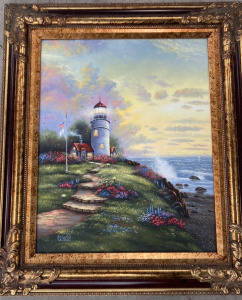 Framed Wade &ldquo;Lighthouse Cottage&rdquo; Painting