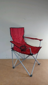 Red Folding Camp Chair with Bag
