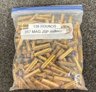 (138) ROUNDS OF 357 MAG JSP AMMO