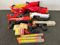 RIVAL NERF GUNS WITH ACCESSORIES; PLEASE INSPECT