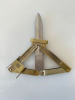 SCISSOR ACTION GERMAN INSCRIBED PARATROOPER KNIFE; PLEASE INSPECT - 2