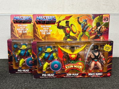 (2) MASTERS OF THE UNIVERSE ACTION FIGURE SETS; PLEASE INSPECT